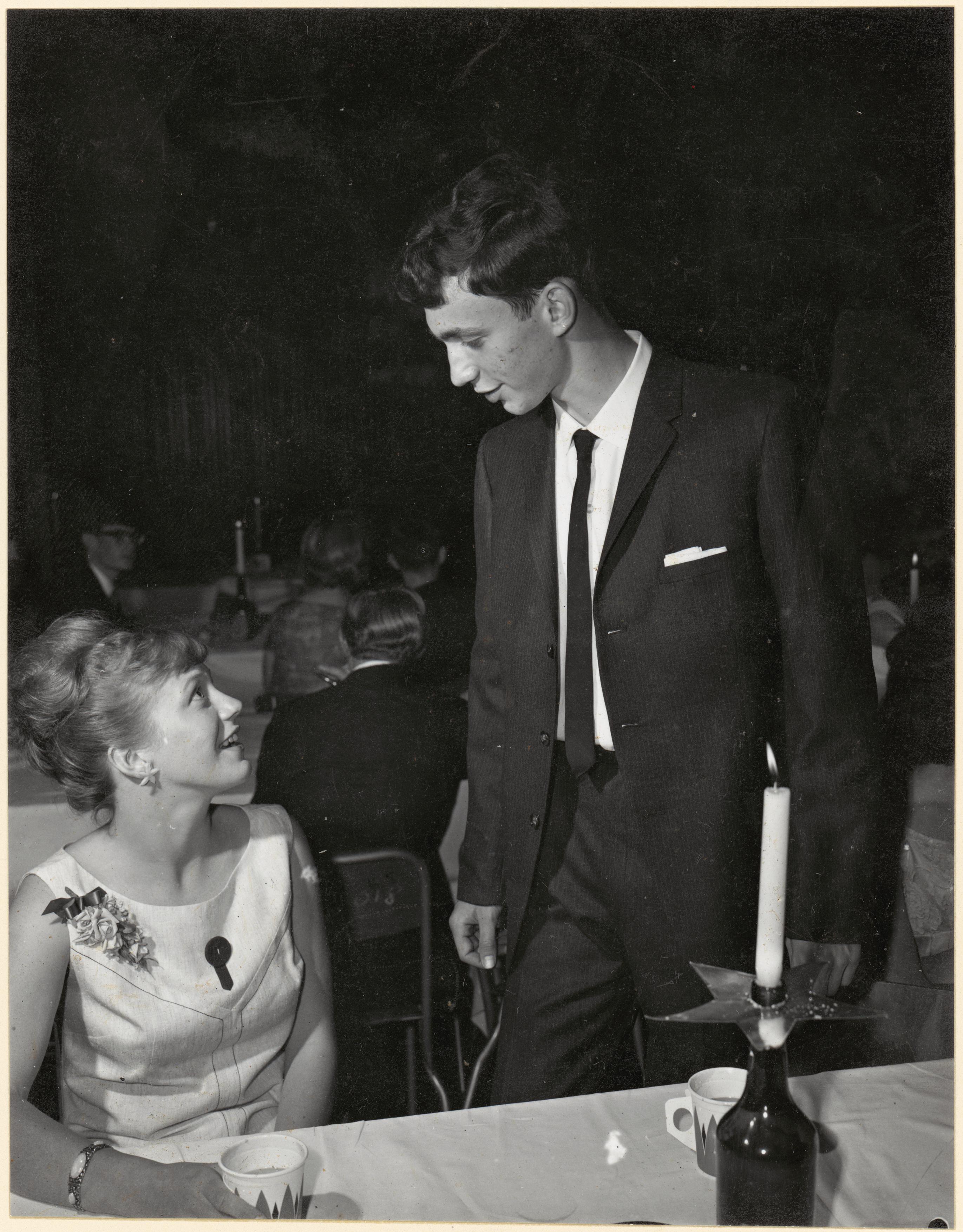 Well behaved adolescents performing acceptable gendered social rituals at a school dance, Canberra, 1964. National Library of Australia, vn4590171