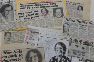 Newspaper clippings of Rona Joyner's activity in Queensland