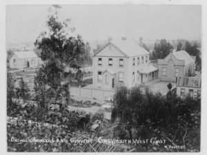 c1890. Catholic school and convent, Greymouth on west coast. Source: H.Poulton