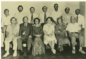 Figure 4: One of the many Disadvantaged Schools Program committees. Shirley Randell, federal Director (third from left, seated) and Jean Blackburn (second from right, seated). Photo courtesy Shirley Randell.