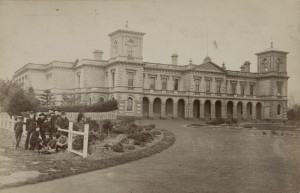 Wesley College in Melbourne, the Methodist public grammar school. c. 1905. State Library of Victoria