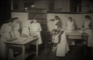 Fig 3: Domestic science class learning to clean a house. North Sydney Continuation School, 1930s. State Library of New South Wales