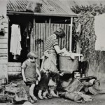Fig 1: Slums of Melbourne, 1930s. What Home Economics training might do! Tate Library of Victoria.
