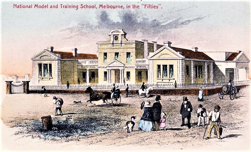 National Model and Training School, 1850s, Melbourne. Source: S.T. Gill, State Library of Victoria