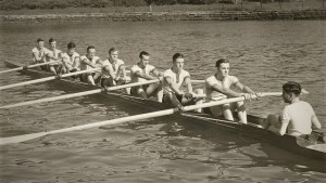 Newington College boys rowing. The "games" tradition. c 1932. [SLNSW, Hood Coll. PXE789(v35)]