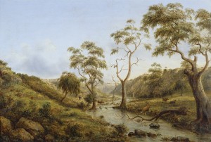 Merri Creek near Dight's Falls. 1865. Artist: Henry Gritten. State Library of Victoria.